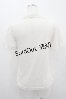 画像3: axes femme / フリルブラウス風半袖プルオーバー  生成り I-26-02-18-025-AX-TO-SA-ZI