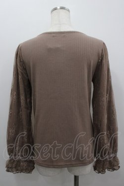 画像3: axes femme / ローズガーデン×蝶レースプルオーバー M モカ I-26-02-18-028-AX-TO-SA-ZI