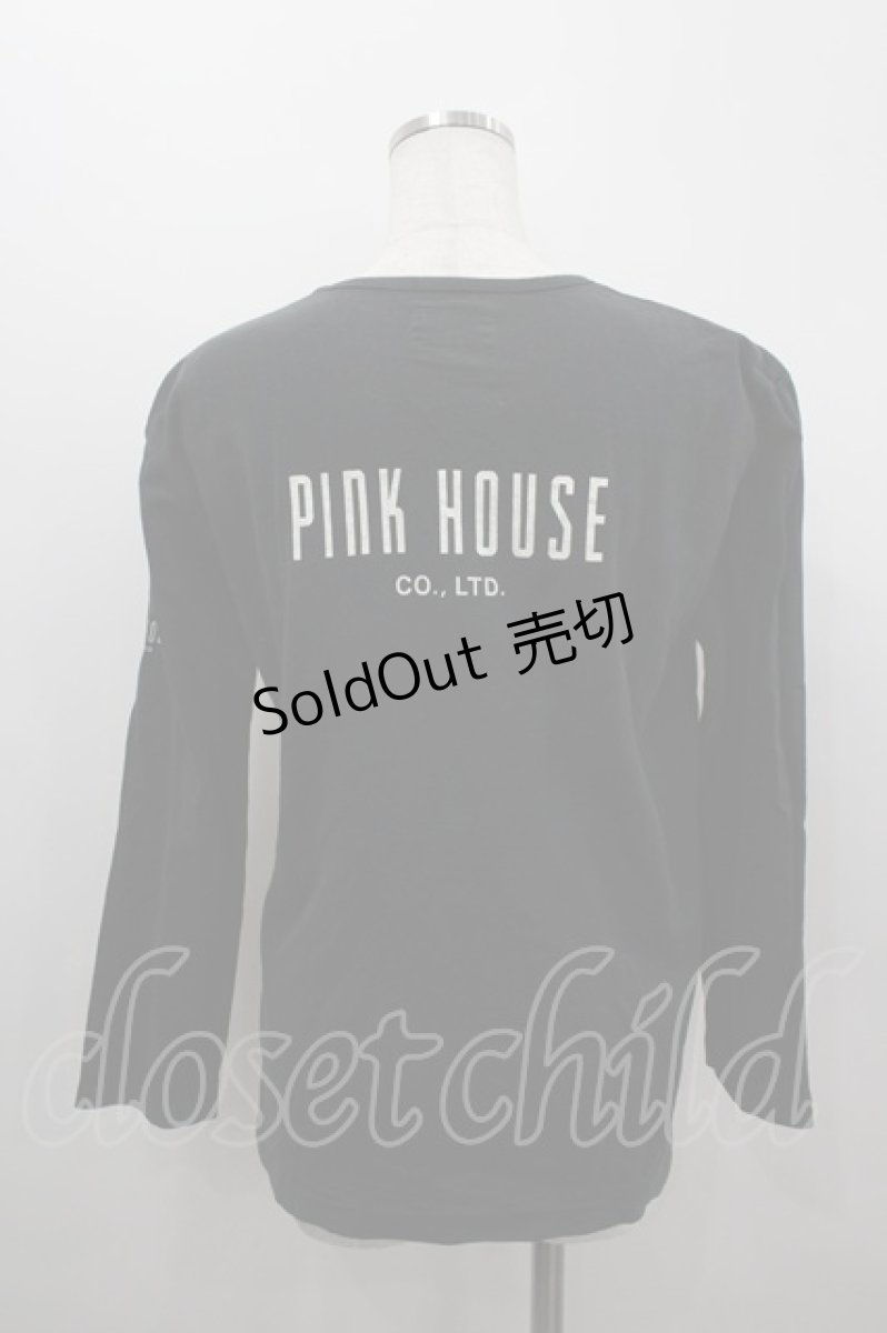 画像3: PINK HOUSE / 背中・袖ロゴpt長袖Tシャツ  ブラック I-26-02-18-031-LO-TS-SA-ZY (3)