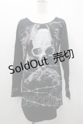 CIVARIZE / スカルプリントカットソー  黒Ｘ白 I-26-02-20-032-GO-TO-SA-ZI