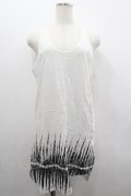 CIVARIZE / 裾プリントロングタンク 46 白Ｘ黒 I-26-02-20-034-GO-TO-SA-ZI