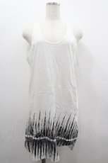 画像1: CIVARIZE / 裾プリントロングタンク 46 白Ｘ黒 I-26-02-20-034-GO-TO-SA-ZI (1)