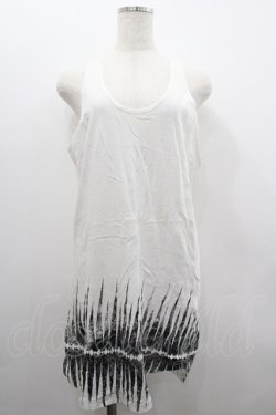 画像1: CIVARIZE / 裾プリントロングタンク 46 白Ｘ黒 I-26-02-20-034-GO-TO-SA-ZI