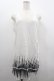 画像1: CIVARIZE / 裾プリントロングタンク 46 白Ｘ黒 I-26-02-20-034-GO-TO-SA-ZI (1)