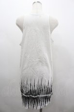 画像2: CIVARIZE / 裾プリントロングタンク 46 白Ｘ黒 I-26-02-20-034-GO-TO-SA-ZI (2)