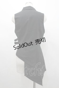 画像2: PEACE NOW / アシンメトリーサイドベルトベスト  黒 I-26-02-20-036-PU-JA-SA-ZI