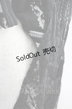 画像4: h.naoto Blood / 総レース切替ロングスリーブカーディガン  ブラック I-26-02-20-037-HN-TO-SA-ZI