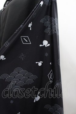 画像3: NieR Clothing / 着物袖パーカー  黒 I-26-02-20-040-PU-TO-SA-ZI