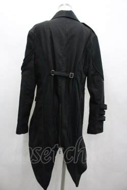 画像2: Ozz conte / 後ろZIPロングジャケット  黒 I-26-02-20-043-OO-JA-SA-ZI