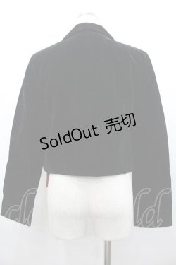 画像2: MARBLE / ブローチ付き別珍ジャケット  黒 I-26-02-20-044-GO-BL-SA-ZI