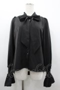 Riu / リボンタイ長袖ブラウス  黒 I-26-02-20-005-LO-BL-SA-ZI