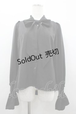 画像1: Riu / リボンタイ長袖ブラウス  黒 I-26-02-20-005-LO-BL-SA-ZI