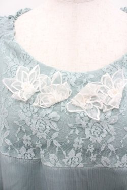 画像3: axes femme / フラワーレース半袖シフォントップス  ミント I-26-02-20-046-AX-TO-SA-ZI