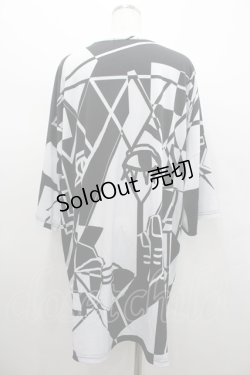 画像2: ankoROCK / 絵画BIG TEE  黒Ｘ白 I-26-02-20-047-PU-TO-SA-ZI