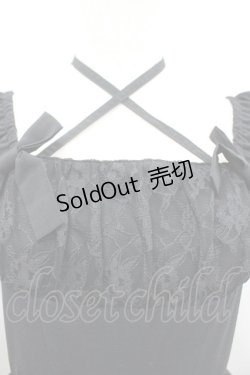 画像3: Victorian maiden / フラワーチュールパフスリーブドレス  黒 I-26-02-20-049-CL-OP-SA-ZI