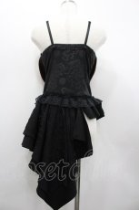 画像2: Qutie Frash / コルセットアシメキャミワンピース  黒ｘ赤 I-26-02-20-052-QU-OP-HR-ZI (2)