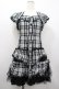 画像1: ALGONQUINS / ボレロ付キャミワンピース  黒Ｘ白チェック I-26-02-20-056-AL-OP-SA-ZI (1)