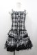 画像3: ALGONQUINS / ボレロ付キャミワンピース  黒Ｘ白チェック I-26-02-20-056-AL-OP-SA-ZI (3)
