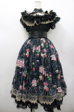 画像1: Triple fortune / マカロンティータイムワンピース  黒 I-26-02-20-058-EL-OP-SA-ZI