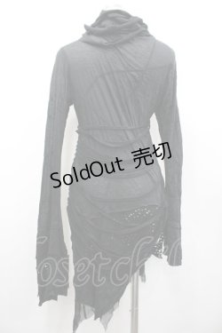 画像2: DARK RED  RUM / ロングスリーブハイネックトップス  ブラック I-26-02-20-059-HN-TO-SA-ZI