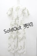 PINK HOUSE / 秋桜プリント半袖ワンピース  白 I-26-02-20-063-LO-OP-SA-ZI
