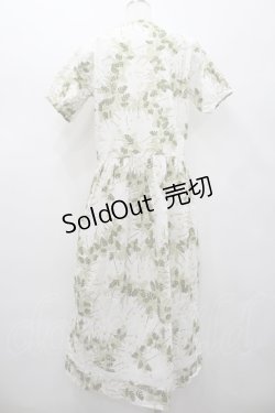画像2: PINK HOUSE / 秋桜プリント半袖ワンピース  白 I-26-02-20-063-LO-OP-SA-ZI