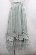axes femme / ローズ付ドレープチュールスカート  ミント I-26-02-20-064-AX-SK-SA-ZI