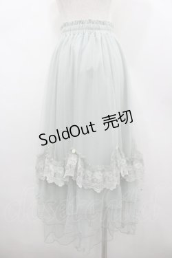 画像2: axes femme / ローズ付ドレープチュールスカート  ミント I-26-02-20-064-AX-SK-SA-ZI