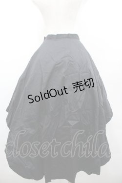 画像2: BPN / フロントクロスフリルスカート  黒 I-26-02-20-071-GO-SK-SA-ZI