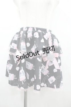 画像1: ACDC RAG / おてあてスカート  黒Ｘピンク I-26-02-20-072-PU-SK-SA-ZI