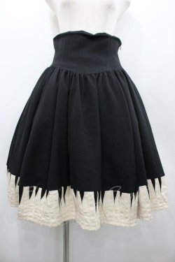 画像1: NO.S PROJECT / ピアノスカート  黒Ｘアイボリー I-26-02-20-073-LO-SK-SA-ZI