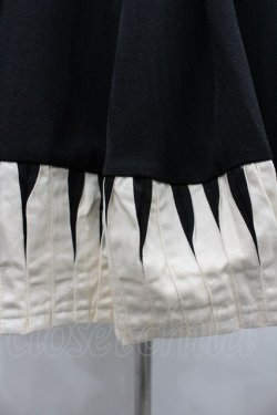 画像3: NO.S PROJECT / ピアノスカート  黒Ｘアイボリー I-26-02-20-073-LO-SK-SA-ZI