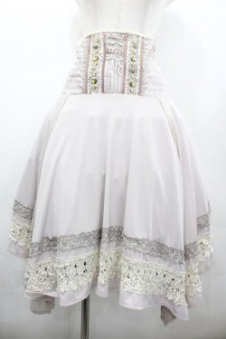 画像1: OZZ ANGELO / ビジューレーススカート  アイボリー I-26-02-20-074-OO-SK-SA-ZI