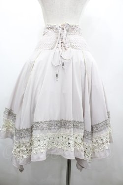 画像2: OZZ ANGELO / ビジューレーススカート  アイボリー I-26-02-20-074-OO-SK-SA-ZI