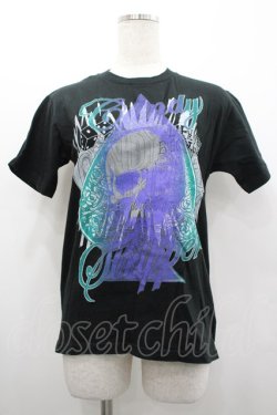画像1: Candy Stripper / スカルスペードTシャツ 2 黒Ｘ青Ｘ緑 I-26-02-20-008-PU-TO-SA-ZI