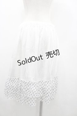 画像2: MARBLE / スターシフォンスカート  白Ｘ黒 I-26-02-20-075-GO-SK-SA-ZI