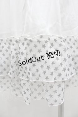 画像3: MARBLE / スターシフォンスカート  白Ｘ黒 I-26-02-20-075-GO-SK-SA-ZI