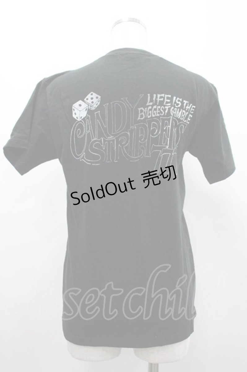 画像2: Candy Stripper / スカルスペードTシャツ 2 黒Ｘ青Ｘ緑 I-26-02-20-008-PU-TO-SA-ZI (2)