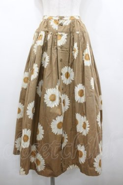 画像1: PINK HOUSE / 雛菊プリントスカート  ブラウンＸ白 I-26-02-20-079-LO-SK-SA-ZI