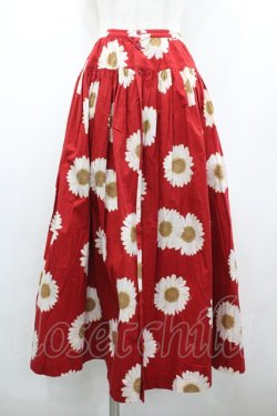 画像1: PINK HOUSE / 雛菊プリントスカート  赤Ｘ白 I-26-02-20-083-LO-SK-SA-ZI