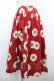 画像1: PINK HOUSE / 雛菊プリントスカート  赤Ｘ白 I-26-02-20-083-LO-SK-SA-ZI (1)
