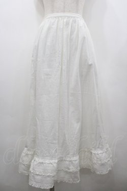 画像1: PINK HOUSE / 裾ピンタックフリルスカート  白 I-26-02-20-084-LO-SK-SA-ZI