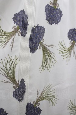 画像3: PINK HOUSE / すみれブーケプリントスカート  アイボリーＸ青 I-26-02-20-086-LO-SK-SA-ZI