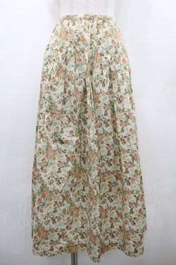 画像1: PINK HOUSE / 薔薇総柄スカート  アイボリーＸピンクＸ緑 I-26-02-20-087-LO-SK-SA-ZI