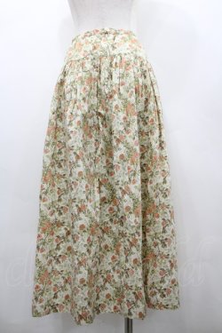 画像2: PINK HOUSE / 薔薇総柄スカート  アイボリーＸピンクＸ緑 I-26-02-20-087-LO-SK-SA-ZI