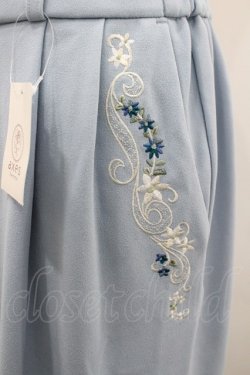 画像3: axes femme / 花刺繍タックカットパンツ F サックス I-26-02-20-089-AX-PA-SA-ZI