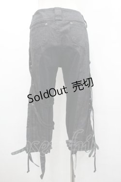 画像2: alice auaa / デニムパンツ五分丈パンツ 1 ブラック I-26-02-20-094-AA-PA-SA-ZI