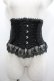 画像1: ATELIER PIERROT / Frill Short Corset コルセット  黒 I-26-02-20-098-EL-TO-SA-ZI (1)