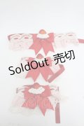 Hinana Queena / Strawberry Party リボンチョーカー&お袖とめセット  赤Ｘ白Ｘピンク I-26-02-20-099-LO-ZA-SA-ZI