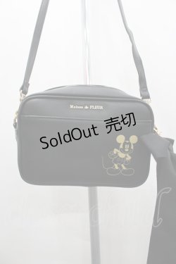 画像2: Maison de FLEUR / Micky Mouse/ショルダーバッグ  黒ｘゴールド I-26-02-20-102-LO-BG-SA-ZI